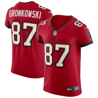 mens nike rob gronkowski red tampa bay buccaneers vapor elit